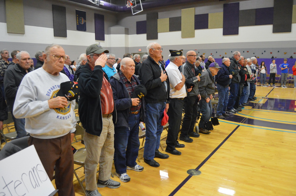 Veterans' Standing for the National Anthem