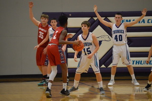 NCMS Boys Basketball Team Challenged by Hiawatha