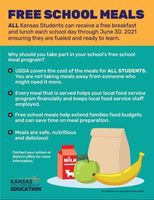 Free Breakfasts/Lunches Available for All Students for Rest of 2020-2021 School Year