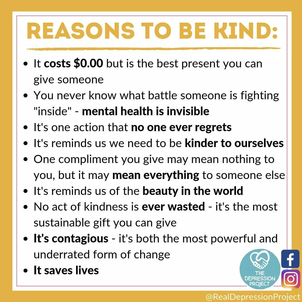 Reasons to be kind